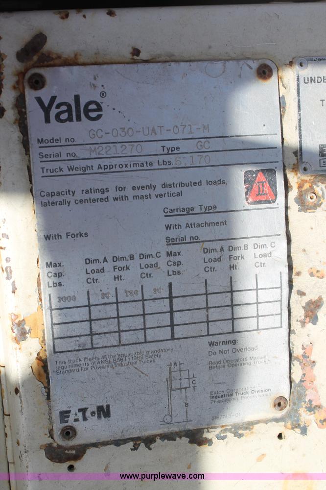 image for item H1727 Yale GC-030-UAT-071-M forklift