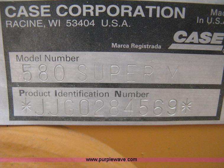 image for item H5260 2002 Case 580 Super M backhoe