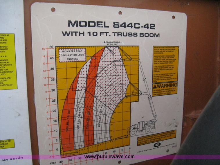image for item H5263 1998 Lull 844C-42 Highlander telehandler