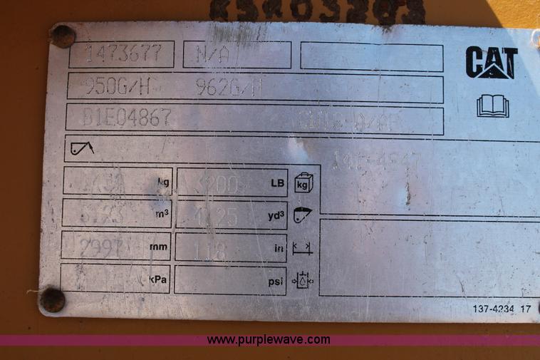 image for item H5609 1998 Caterpillar 950G wheel loader