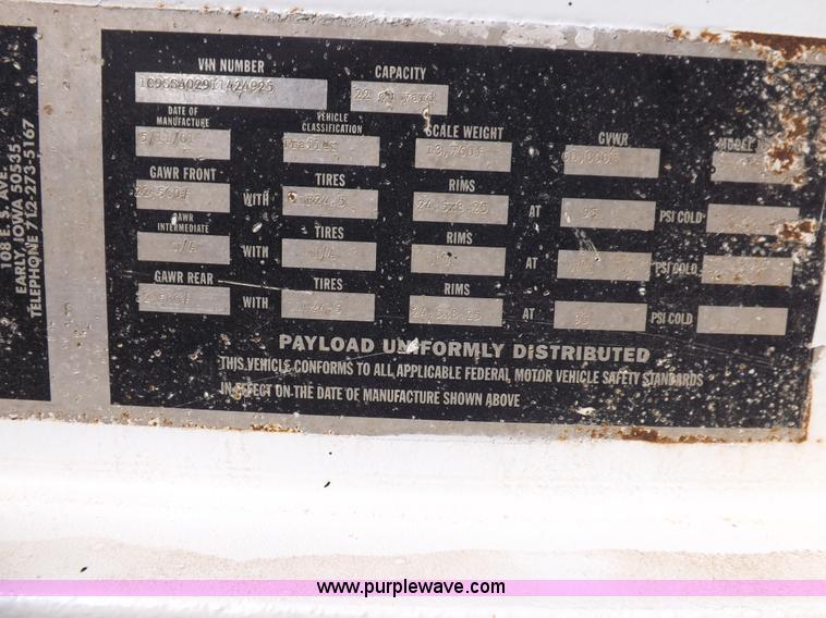 image for item H9145 2001 Corn Belt bottom dump trailer