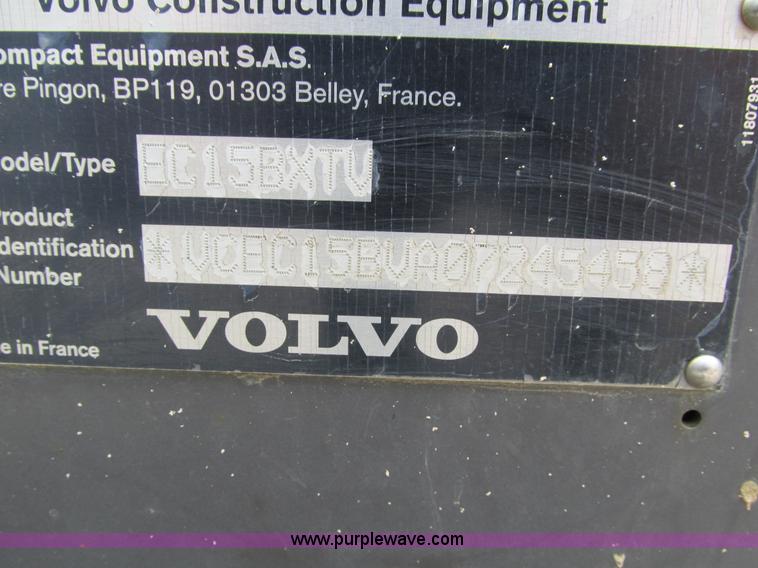 image for item I4134 2008 Volvo EC15B compact excavator