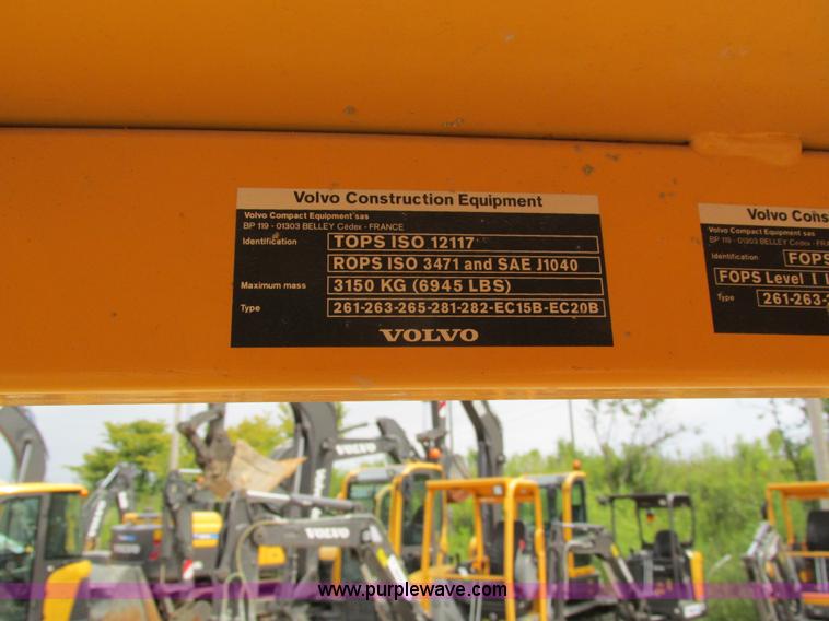 image for item I4134 2008 Volvo EC15B compact excavator