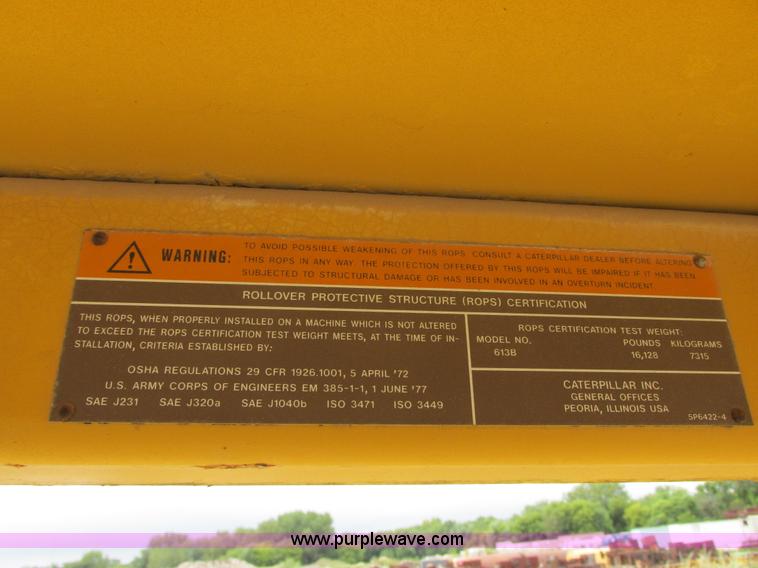 image for item I6145 1979 Caterpillar 613B elevating scraper