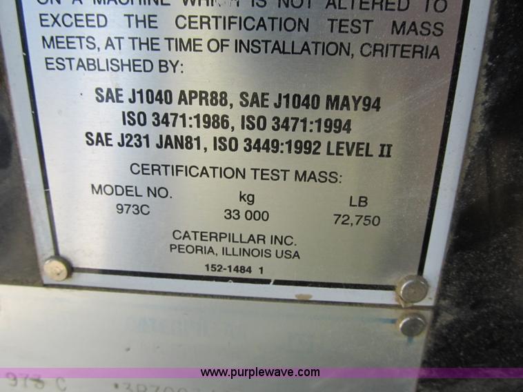 image for item Z9125 2001 Caterpillar 973C track loader