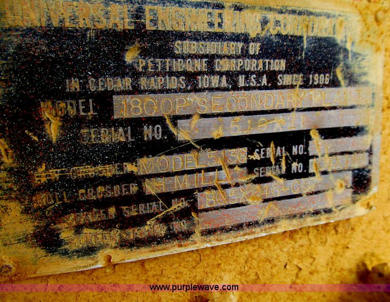 image for item E4952 Universal 1800P wash plant