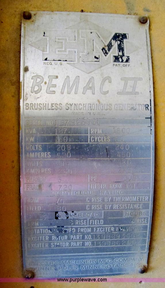 image for item E4972 Bemac generator