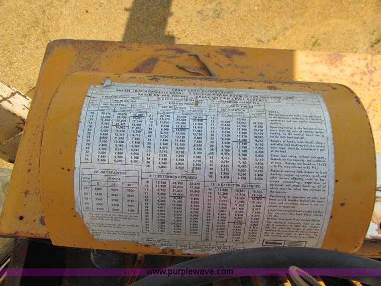 image for item E4978 1976 Galion 150A rough terrain crane