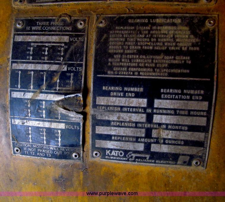 image for item E4983 Kato 200 kW generator