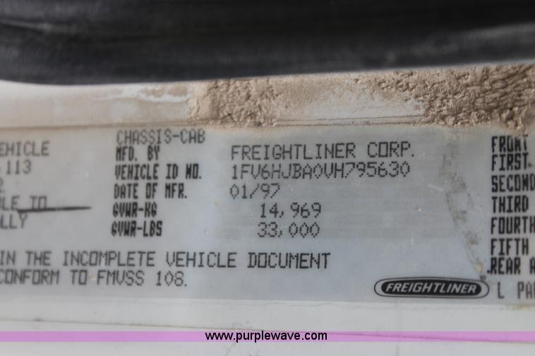 image for item AJ9378 1997 Freightliner FL70 flatbed truck