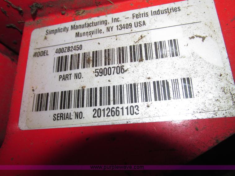 image for item G9963 Snapper 400ZB 2450 ZTR riding lawn mower