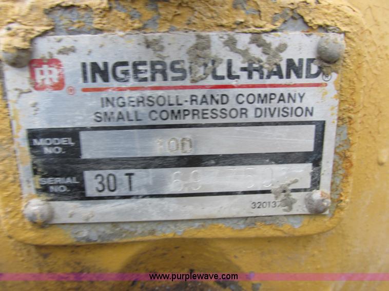 image for item I6138 Ingersoll Rand 100 air compressor
