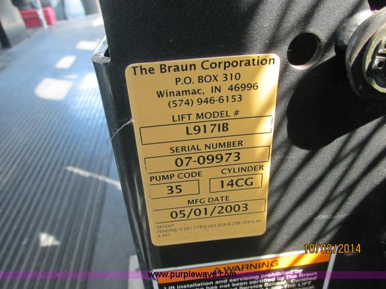 image for item J2454 2003 Ford E350 Super Duty Startrans bus