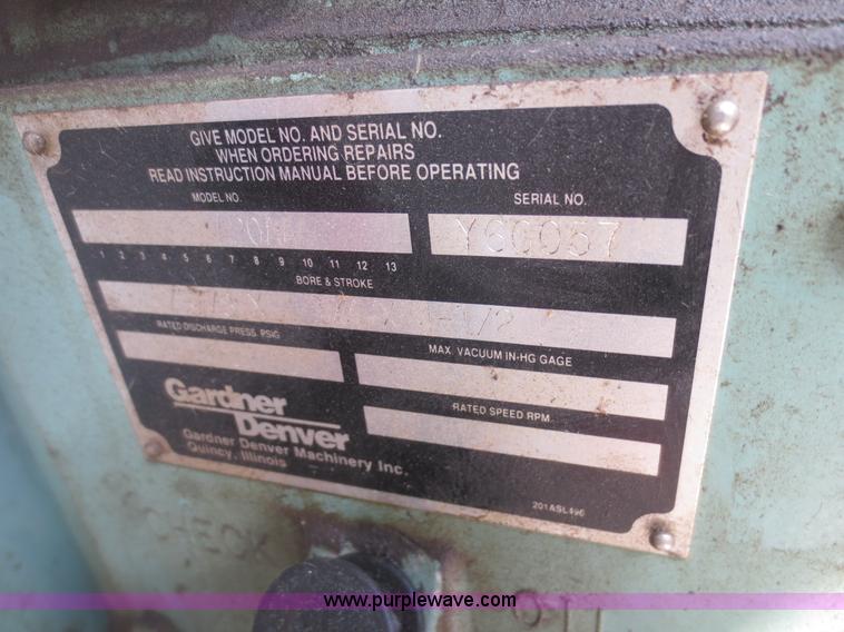 image for item O9519 1991 Gardner Denver Tough Breed air compressor