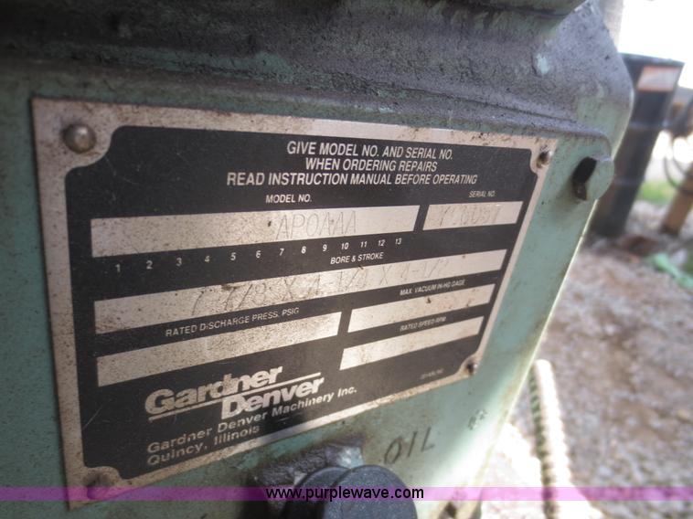 image for item O9519 1991 Gardner Denver Tough Breed air compressor