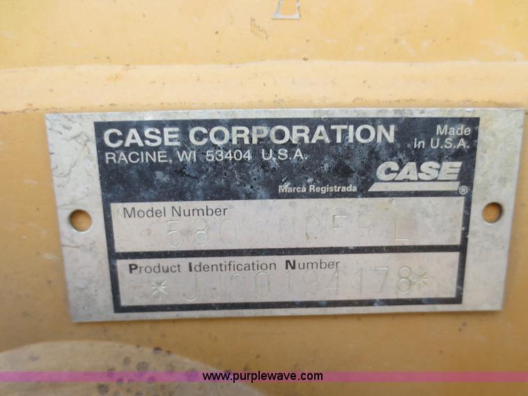 image for item F8292 1996 Case 580 Super L backhoe