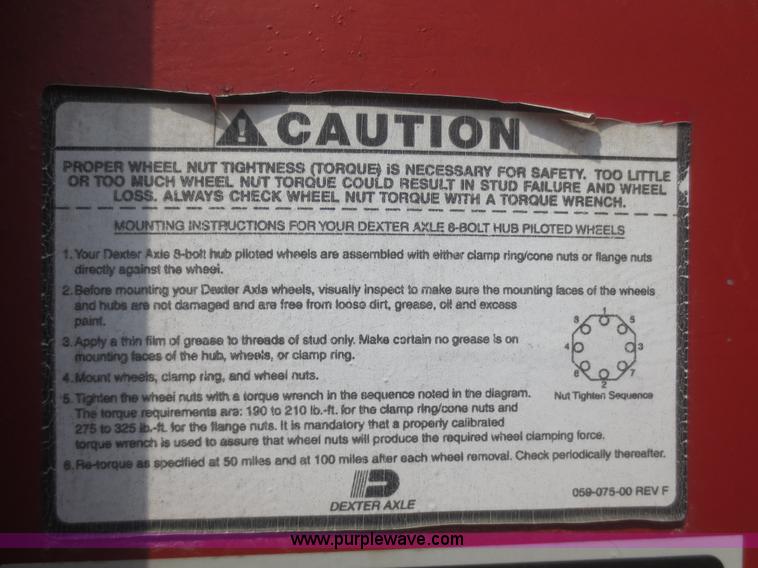 image for item F8303 2005 Elite gooseneck trailer