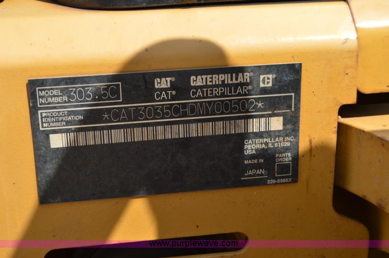 image for item I2247 2006 Caterpillar 303.5C CR mini excavator