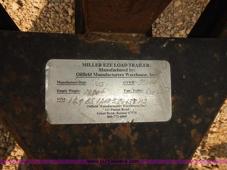 image for item I5480 2005 Miller Eze Load trailer