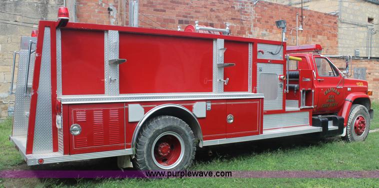 image for item AJ9382 1990 Chevrolet 70 fire engine
