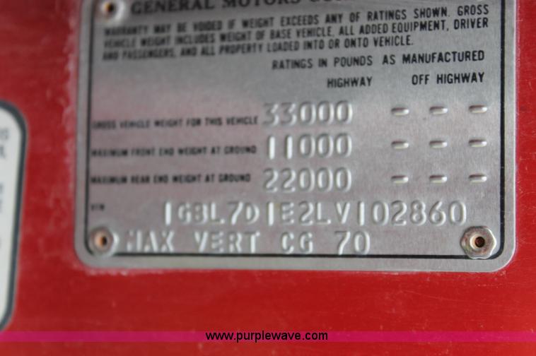 image for item AJ9382 1990 Chevrolet 70 fire engine