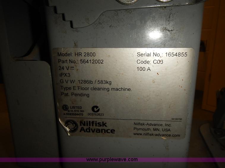 image for item BD9778 2003 Advance Hydro-Retriever HR2800 riding floor scrubber