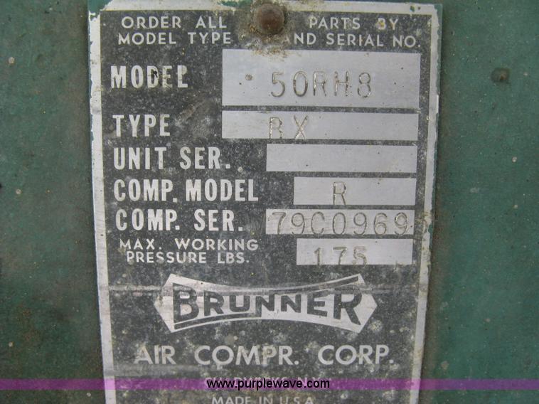 image for item BE9233 Brunner air compressor