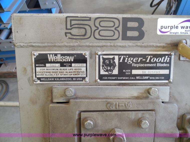 image for item BE9953 Wellsaw 58B lay down band saw