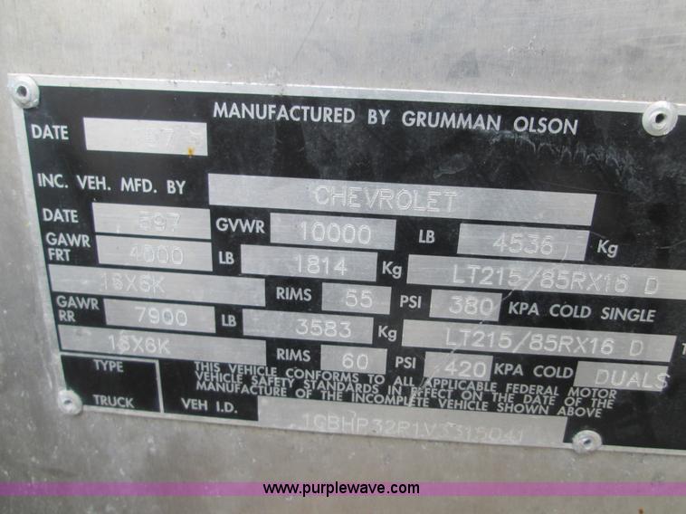 image for item D1219 1997 Chevrolet P30 panel truck