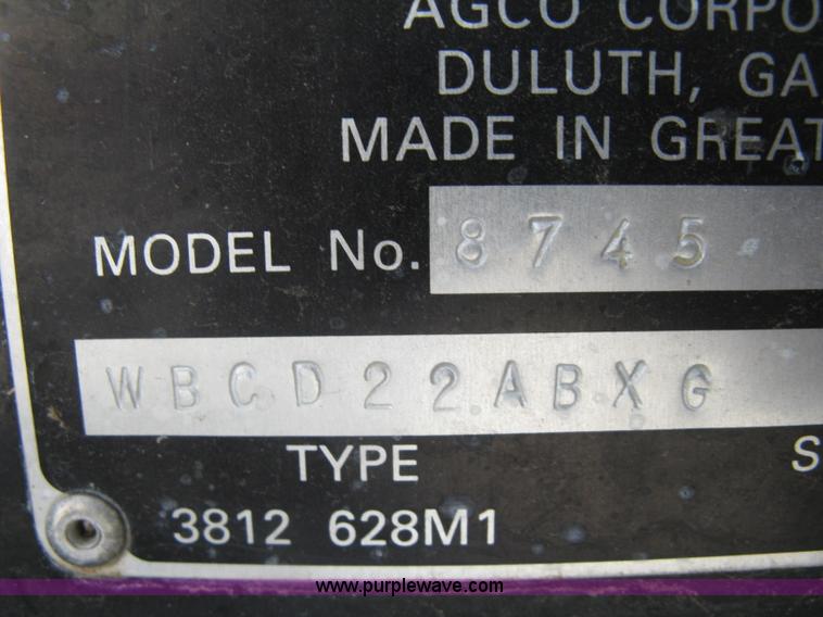 image for item E7885 1998 AGCO Allis 8745 tractor