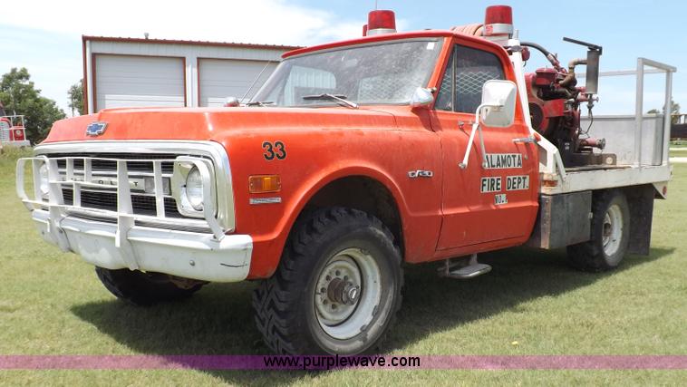 image for item H1790 1969 Chevrolet C20 fire truck