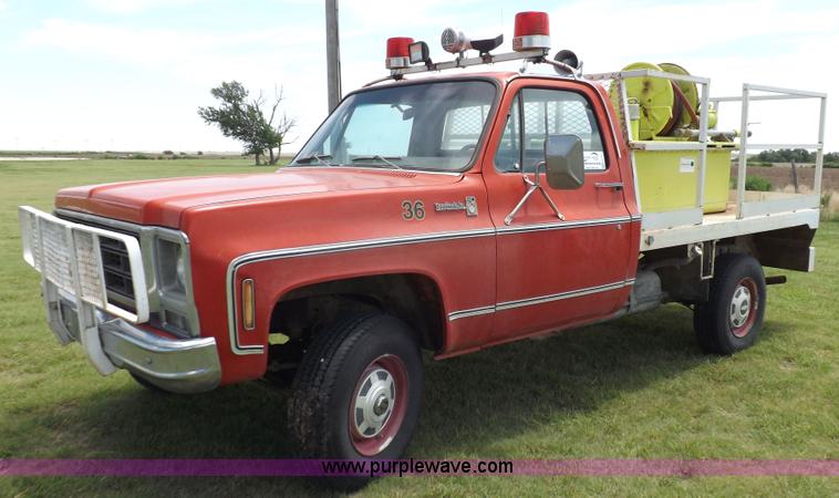 image for item H1791 1979 Chevrolet Scottsdale 20 fire truck