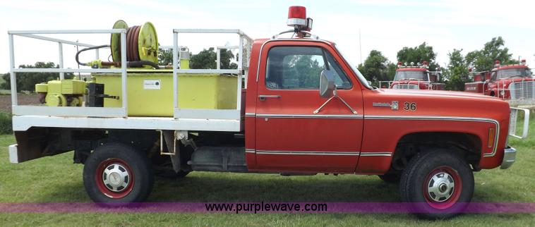 image for item H1791 1979 Chevrolet Scottsdale 20 fire truck