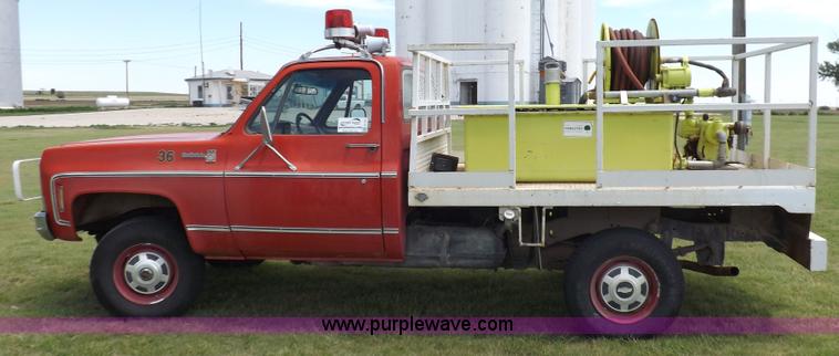 image for item H1791 1979 Chevrolet Scottsdale 20 fire truck