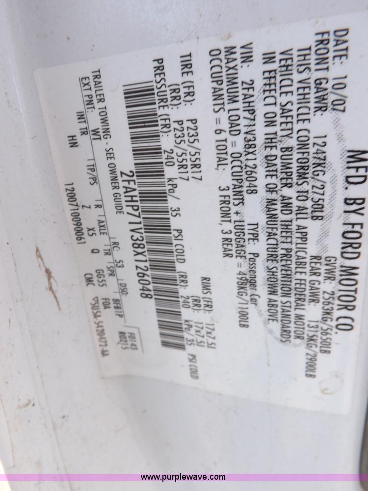 image for item H9119 2008 Ford Crown Victoria Police Interceptor