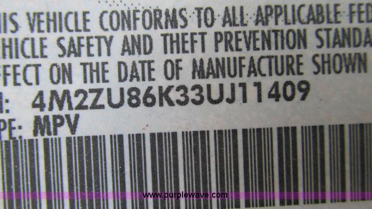 image for item I3242 2003 Mercury Mountaineer SUV