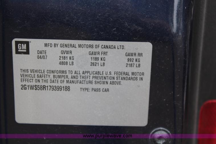 image for item I5842 2007 Chevrolet Impala Police