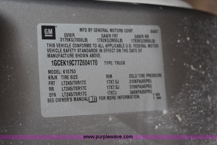 image for item I5843 2007 Chevrolet Silverado 1500 Ext. Cab pickup truck