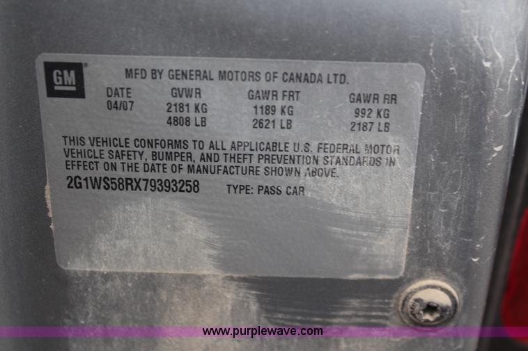 image for item I5844 2007 Chevrolet Impala