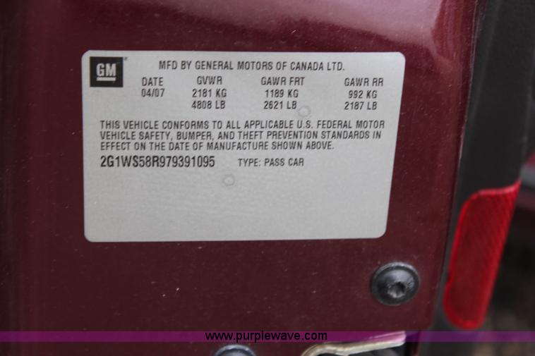 image for item I5846 2007 Chevrolet Impala Police