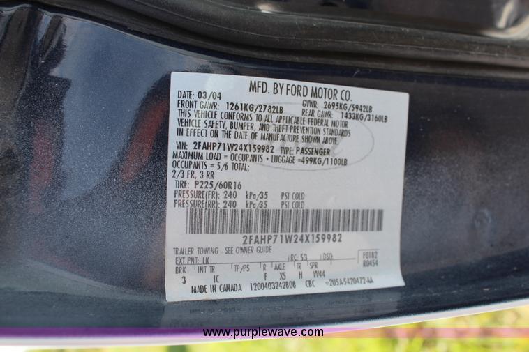 image for item J2002 2004 Ford Crown Victoria Police Interceptor