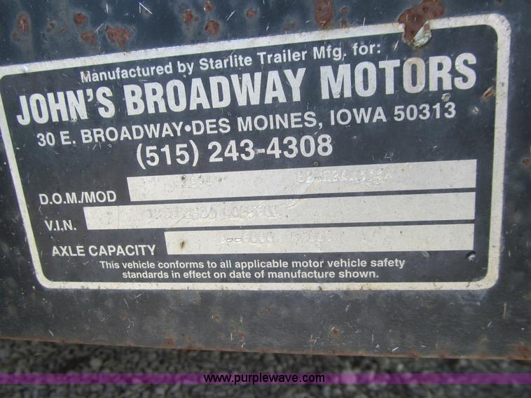 image for item J3422 1994 John's Broadway equipment trailer