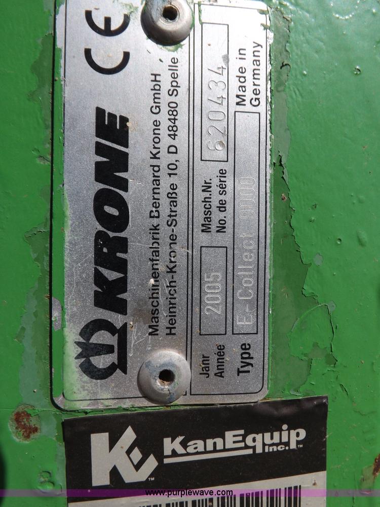 image for item H9140 2005 Krone Easy Collect 9000 forage head