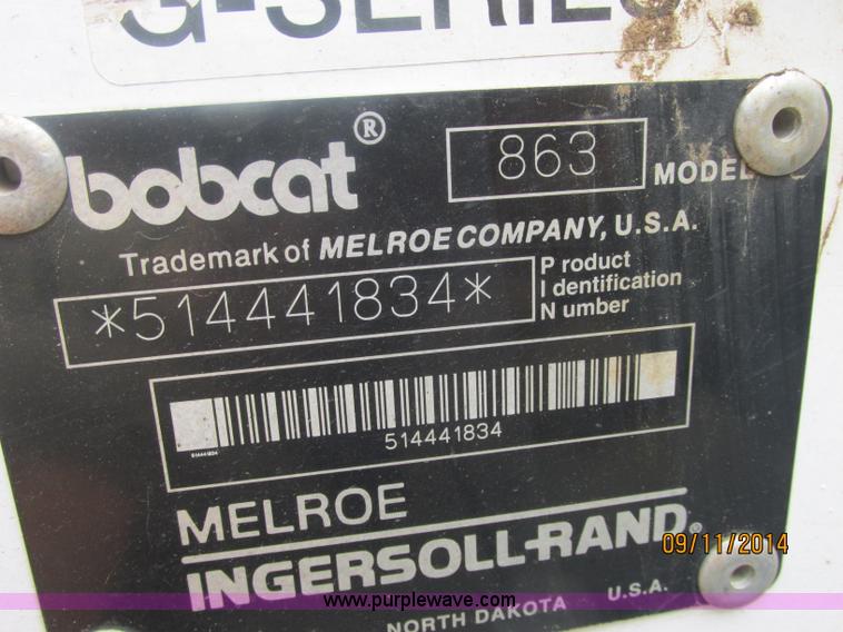 image for item J2413 2000 Bobcat 863 skid steer