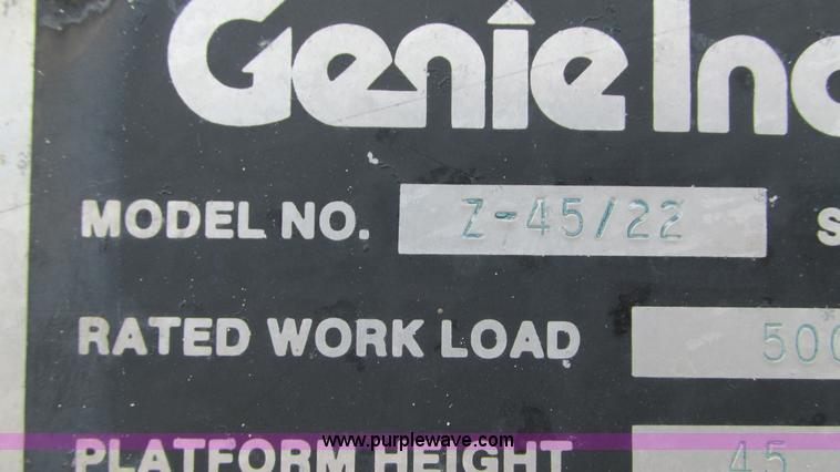 image for item G9100 1994 Genie Z-45/22 boom lift