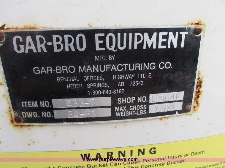 image for item G9944 Gar Bro 433G concrete bucket