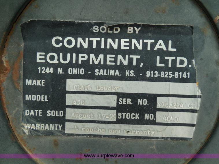 image for item I3336 1979 Clark 45C wheel loader