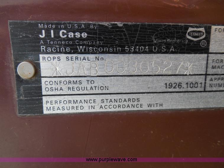 image for item I3344 1994 Case 580 Super K backhoe