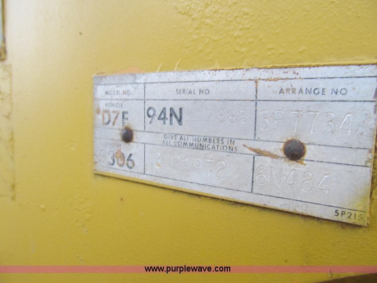 image for item J3413 1974 Caterpillar D7F dozer