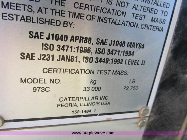 image for item Z9125 2001 Caterpillar 973C track loader